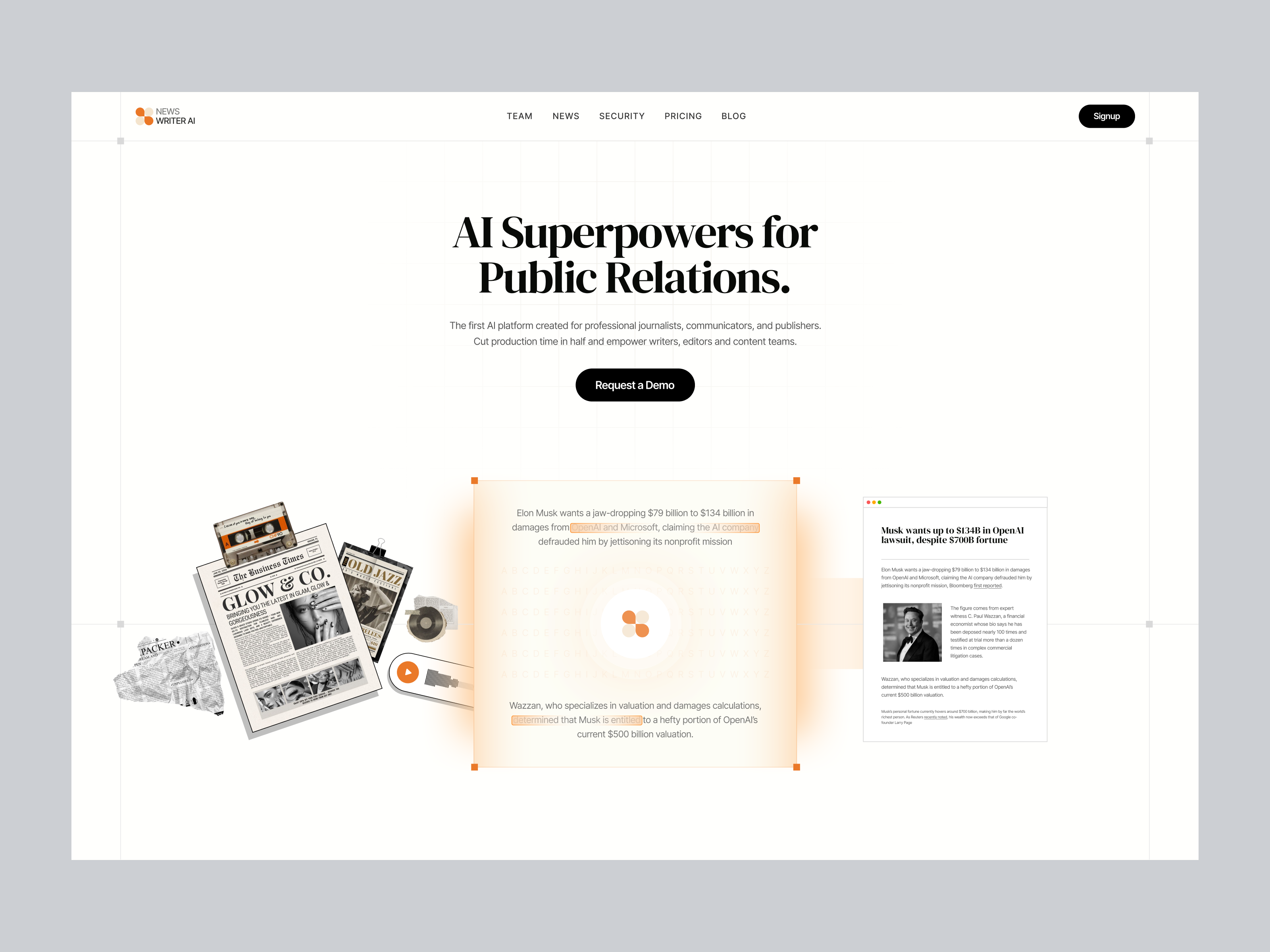 AI platform for professional journalists ai ai cloud ai platform ai startup ai technology ai tool ai website design aiml animation artificial intelligence gpu homepage ipu landing page neural network news ai nvidia software startup ui ux