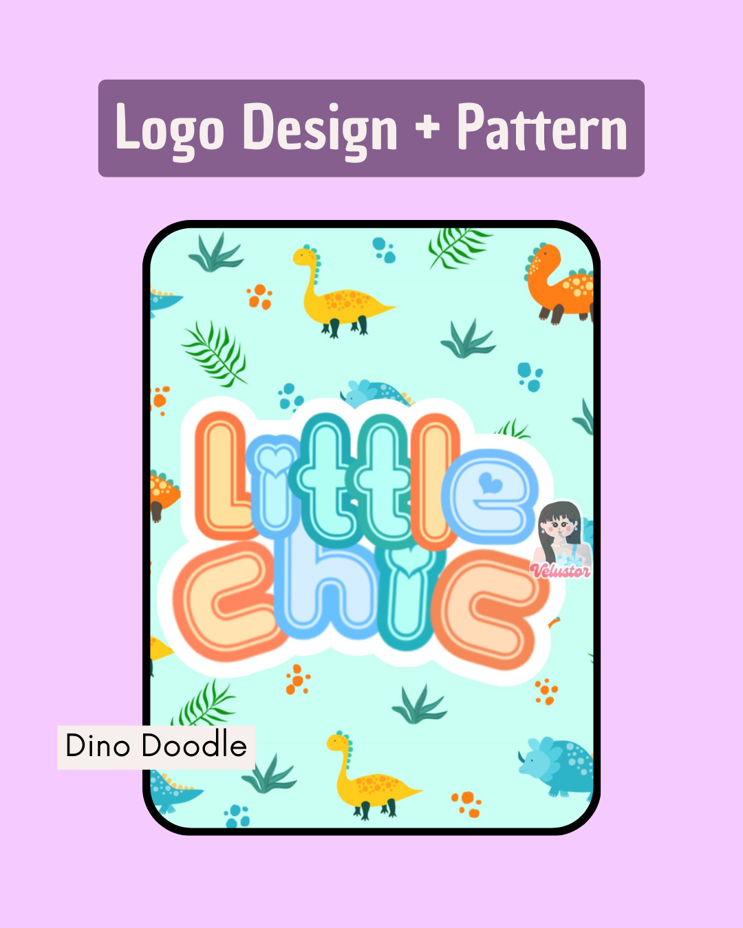 Little Chick — Dino Pattern & Logo Design brandidentity branding cute pattern design digital illustration draw drawing graphic design illustration illustration summer kids pattern kidsbrand logo pattern