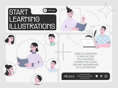 START LEARNING ILLUSTRATIONS clean ui e learning education illustration illustration school learn learn illustrations learning learning illustrations minimalism school student study study illustration teach teach illustration teaching the18.design ui uidesign