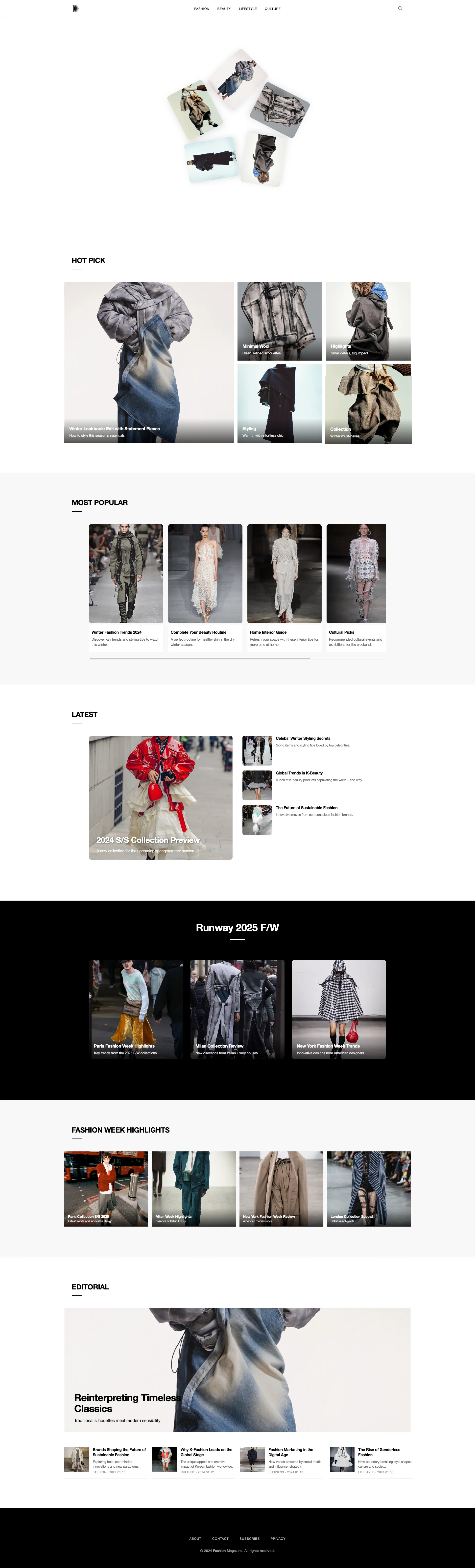 EtoileFashionMagazine branding landing page portfolio ui uxui design webdesign