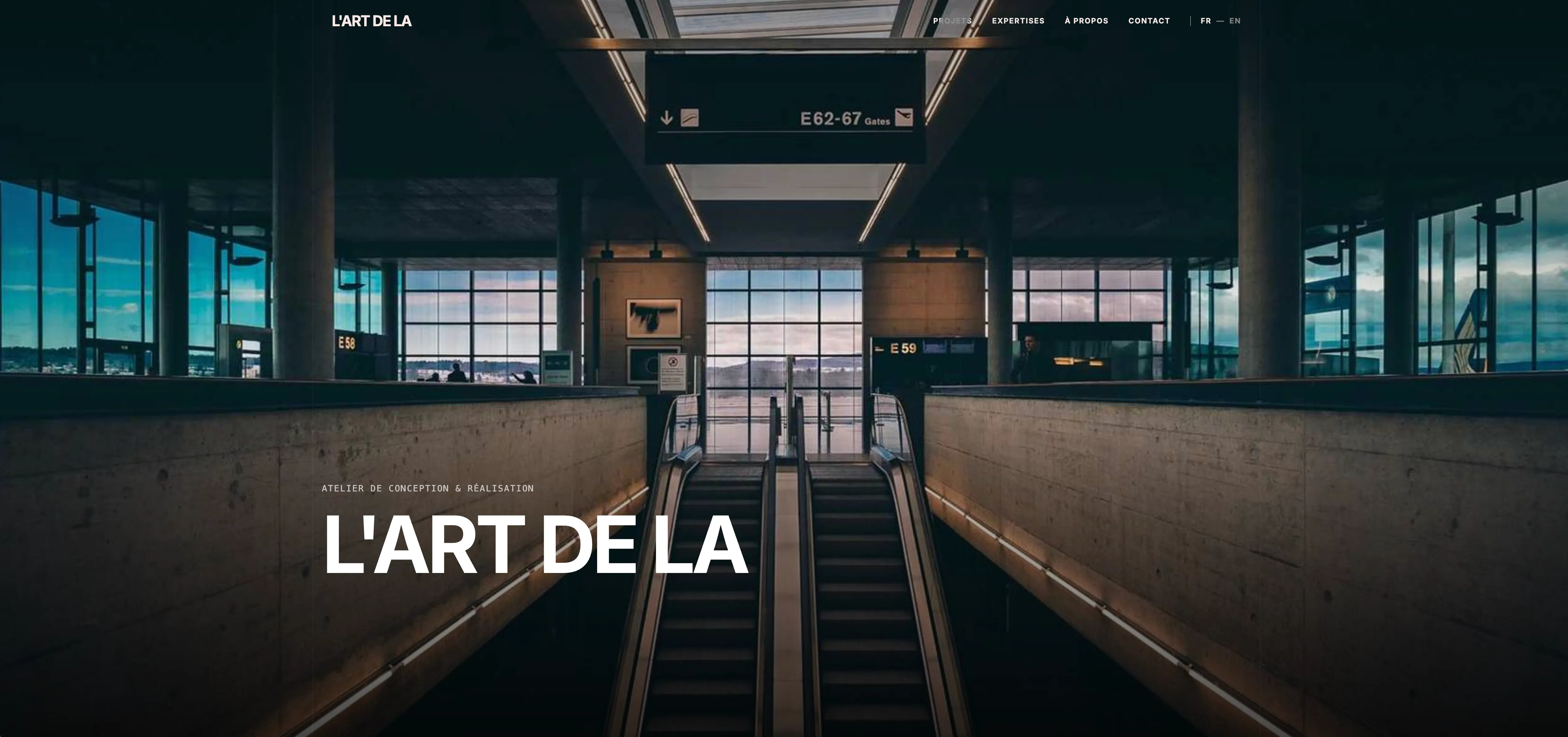 L'ART_DE_LA branding landing page portfolio ui uxui design webdesign