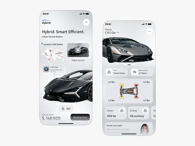 AI Hybrid Car Buy & Sell Mobile App - UI ai ai car app design car app car buy sell app ecommerce app finance app mobile app saas app shasanko creations startup ui ux design uiux