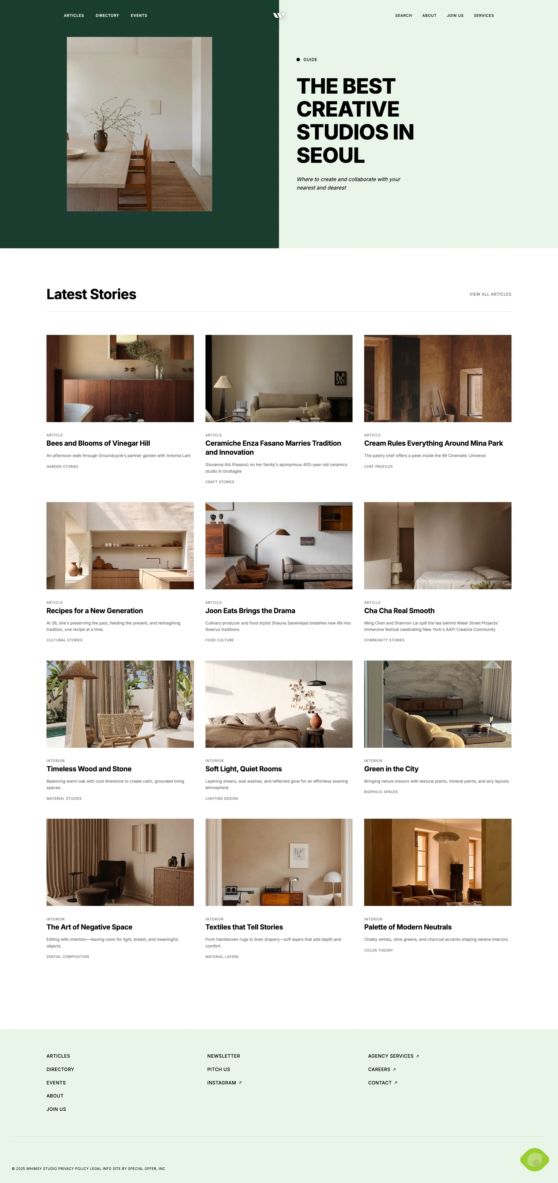 WhimsyStudio SEOUL branding landing page ui uxuidesign webdesign