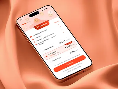 Premium Subscription Paywall UI - IOS Keyboard App ai keyboard ai writing app design custom keyboard emojis fonts ios app keyboard app mobile app paywall premium pricing smart keyboard stickers subscription text input typography ui design ux design writing tools