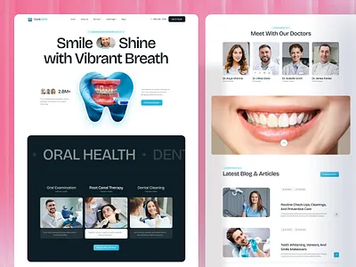 Dentist Clinic Website Design booking website clinic website template cosmetic dentistry template dental dental clinic experience dental clinic template dental landing page dental office website dental practice website dental ui ux dentist services website dentist website template medical website design modern dental website oral health website orthodontist website pediatric premium dental template smile clinic ui teeth care template