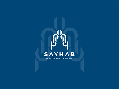 Sayhab Construction logo, minimal logo branding construction logo design graphic design home illustration letter logo logo logo trand 2023 minimalist realstate typography vector