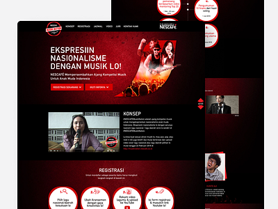 Campaign Nescafe Music Nation design microsite one page ui ui website ux ux website website