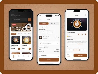 Coffee App UI - ZeePalm branding graphic design mobile app mobile app ui ui uiux uiux design zeepalm