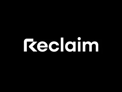 Reclaim wordmark exploration arrow bold connection data direction flow letter r logo logodesign movement platform reclaim returning reverse symbol taking back typography wordmark