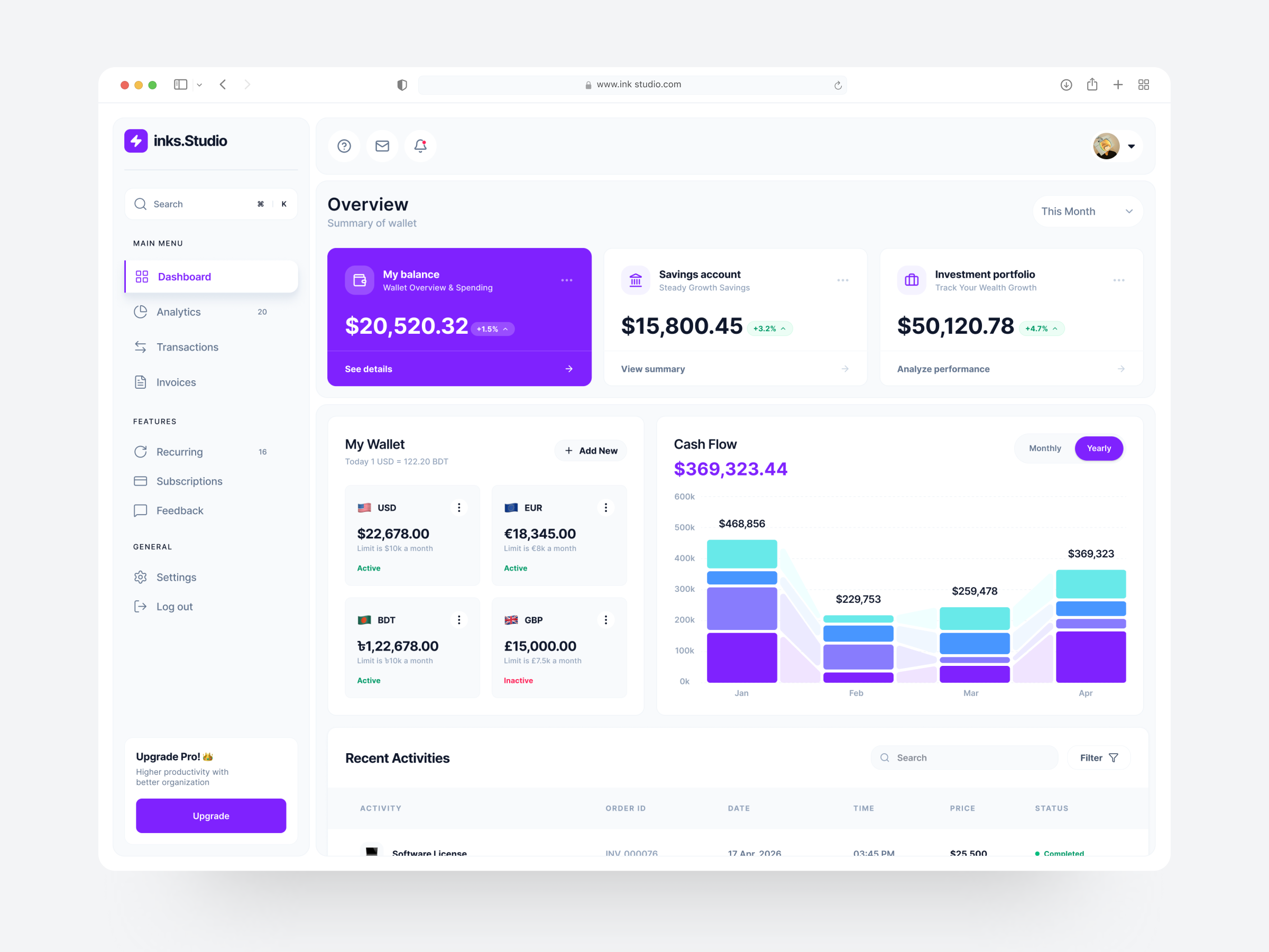 Example of Web App Design