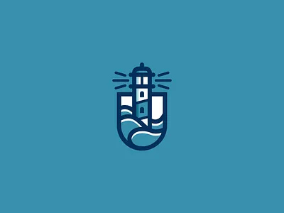 Lighthouse brand identity branddesign brandidentity branding branding concept design graphic design illustration lighthouse logo logo design logodesign logofolio ocean sea vacation vintage water wave