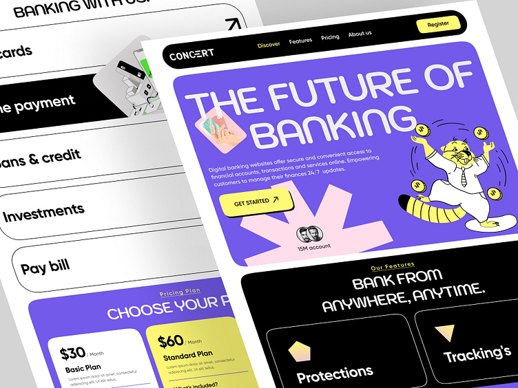 Digital Banking Landing Page site by Hridoy Ahmed for Dude Shape on