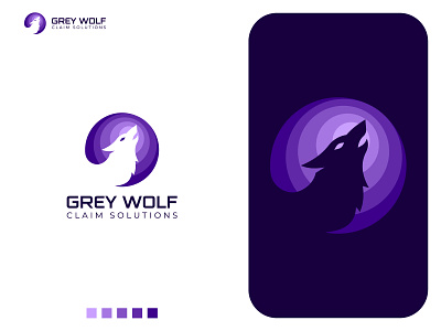 Gray wolf logo design colorful wolf logo creative wolf logo gray wolf logo minimal wolf logo modern logo modern wolf logo negative space negative space wolf logo night wolf logo wolf business logo wolf logo