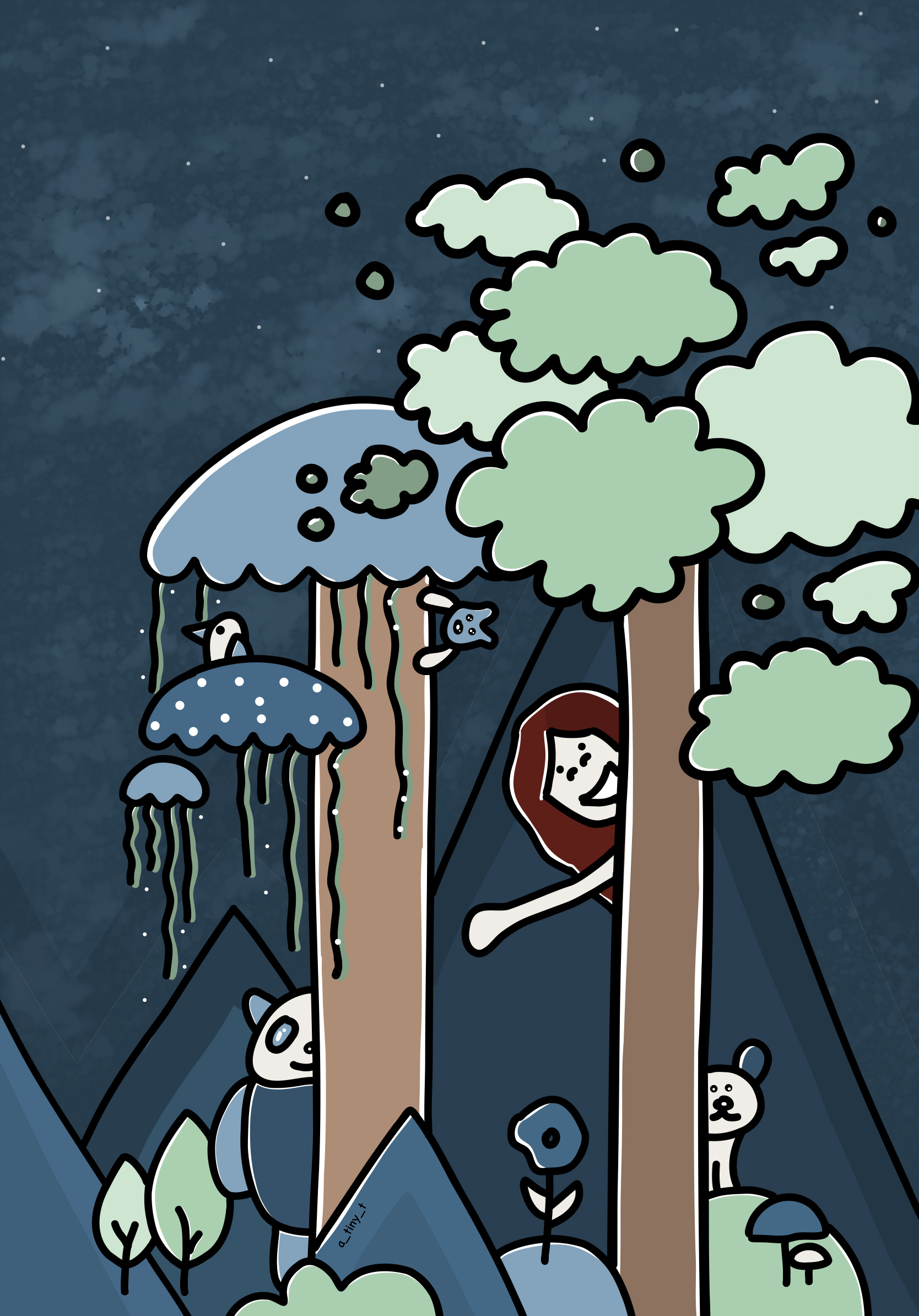 Once upon a time anime style art character design drawing graphic design illustration playful solid vector