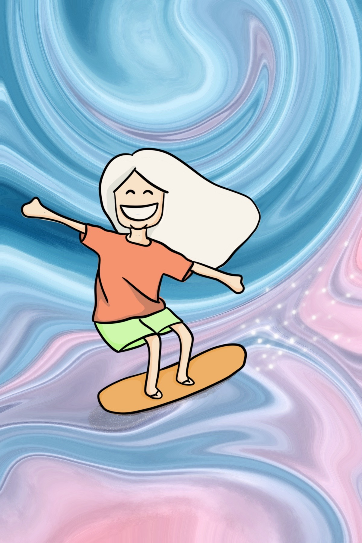 Surfing? anime style art character design drawing graphic design illustration imaginary playful solid surfing vector