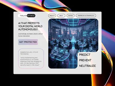 NEURASHIELD LANDING PAGE- SAAS UI ai landingpage saas ui web