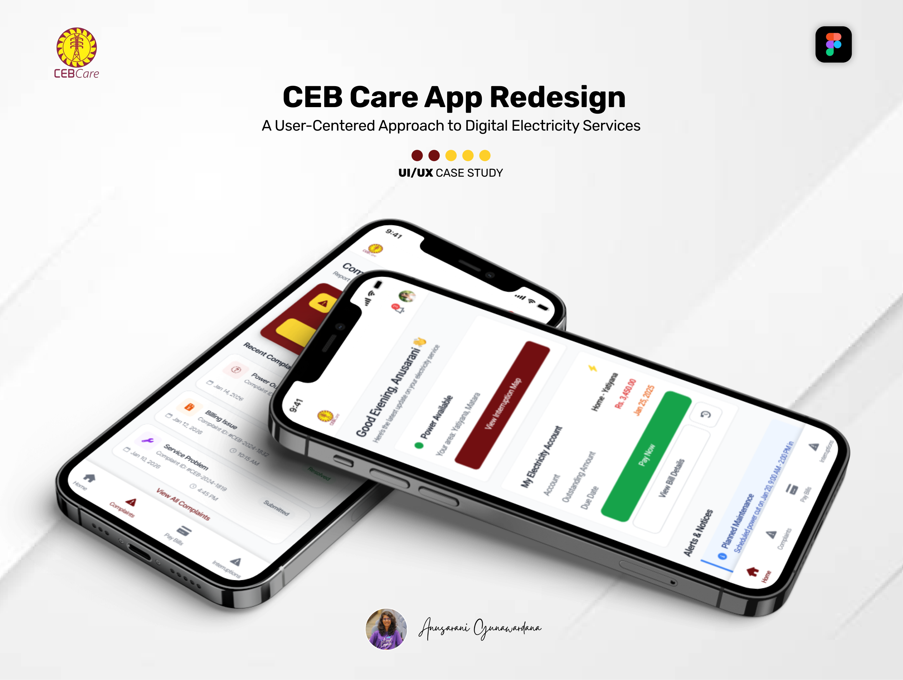 CEB Care Mobile App Redesign—UI/UX Case Study branding case study ceb electricity interrupt mobile pay bill sri lanka ui uiux ux