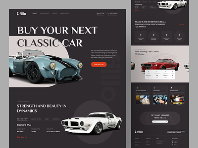 Classic Automobile Website automobile automobile website automotive bmw cars chevy classic design engine ford mustang muscle car old car template transportation uidesign vehicle vintage car webdesign