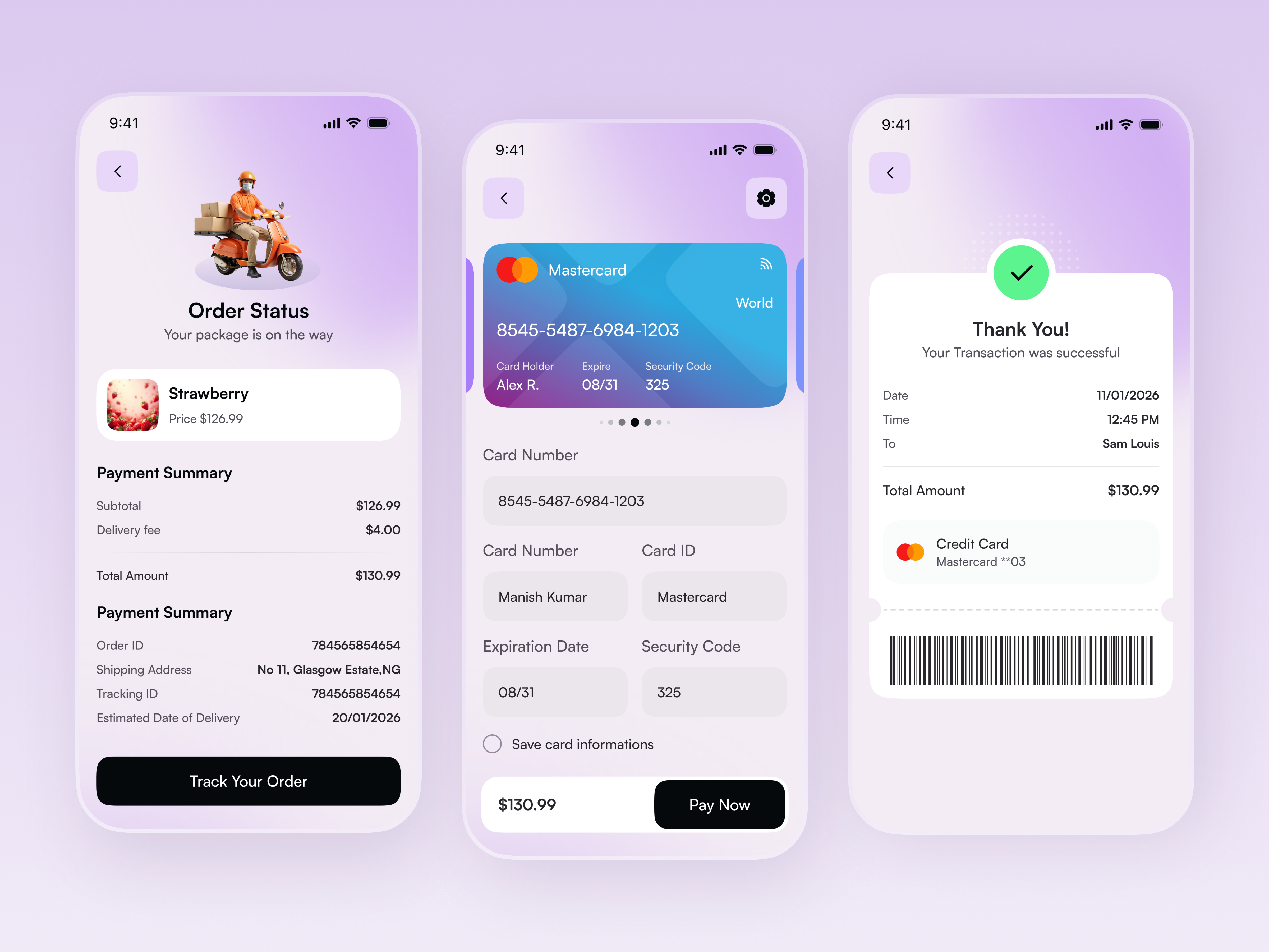 Grocery Mobile App UI | Clean & Fresh Food Delivery App checkout screen delivery delivery app e commerce ecommerce app ecommerce ui food app food delivery app food ordering fresh food grocery app grocery app design grocery delivery grocery shopping ios app mobile app online grocery shopping app tracking app uiux