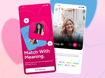 Modern Dating App UI app ui dating app design figma matching mobile app swipeui ui ux