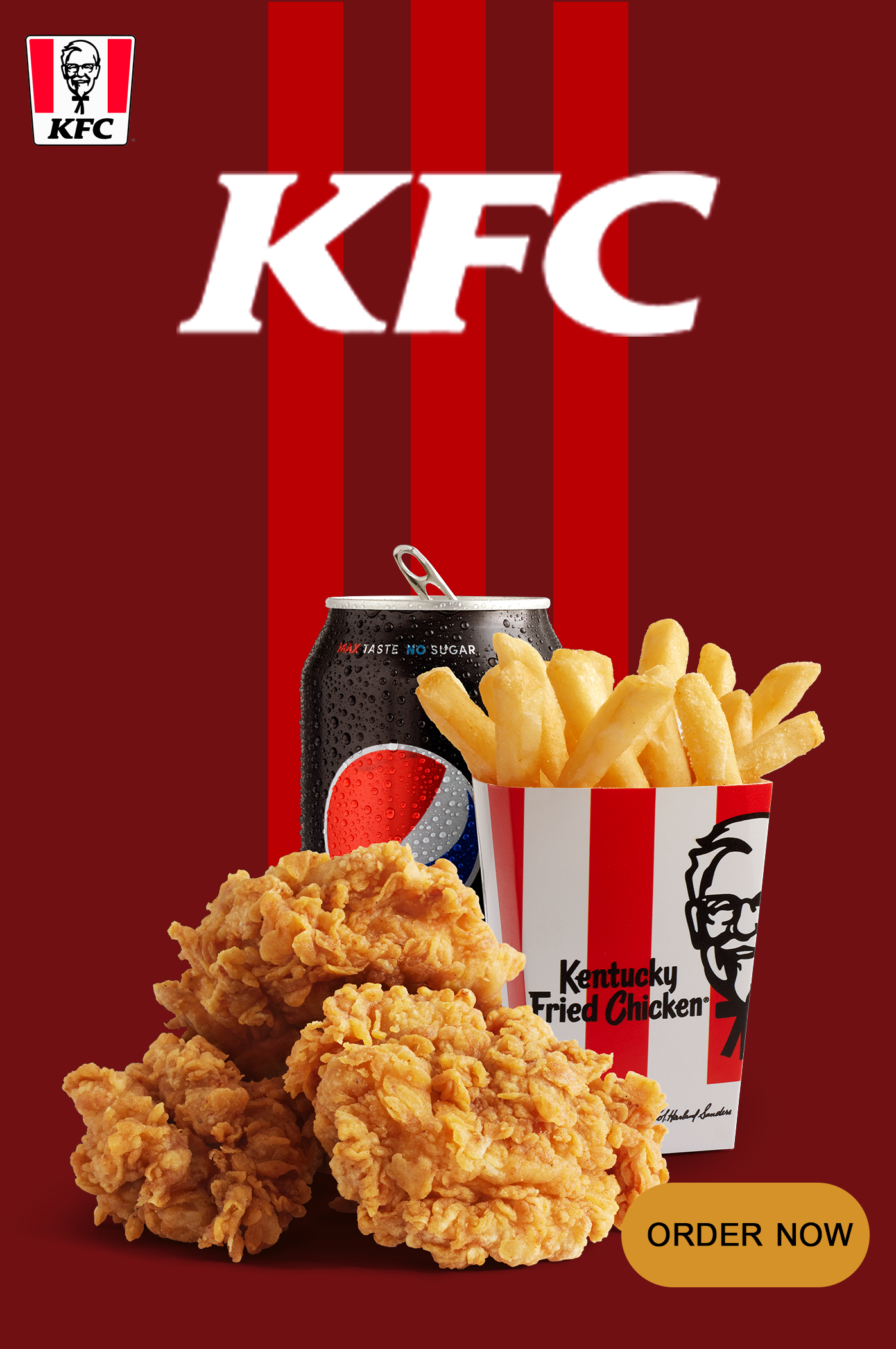 KFC Ad Poster Design advertisement branding design graphic design illustration logo typography ui ux vector