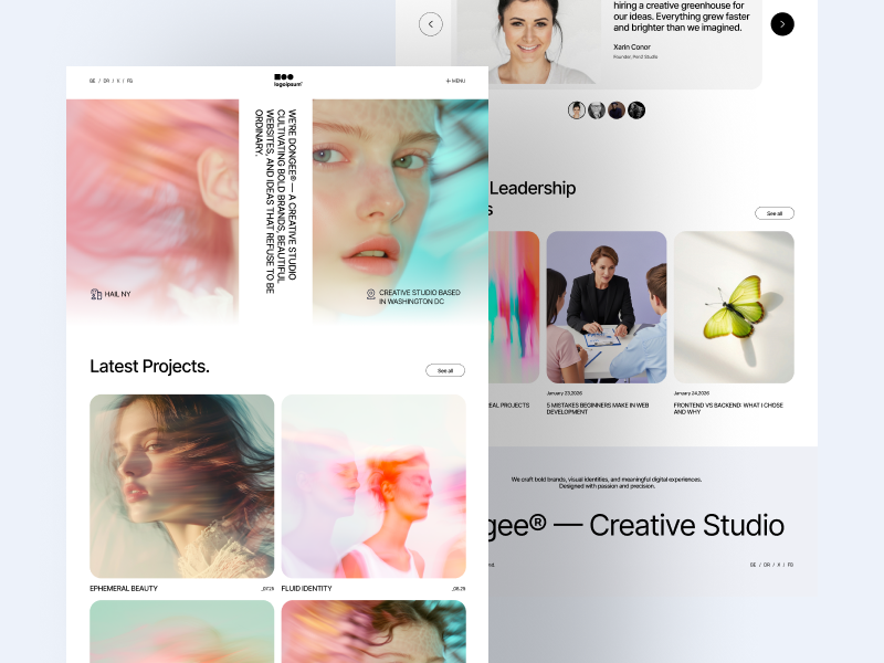 Agency Website Design agency agency website app design clean minimal personal personal website ui ui designer ui ux design