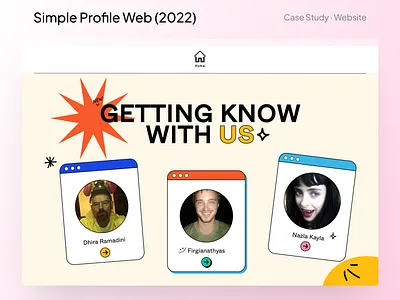 Simple Profile Web - Neo Brutalism Style neo brutalism profile web ui