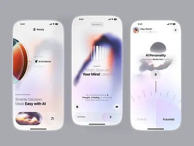 AI Decision-Making Mobile App UI ai ai app ai assistant clean ui decision making idea making idea making app ios app minimal ui mobile app modern ui product design smart ai ui design user experience user interface ux design