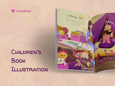 A Mother And Her Daughter - Children's Illustration Book bitmap book child children children books children illustration daughter digital painting draw fairy tale family scene illustration mom painting raster stories