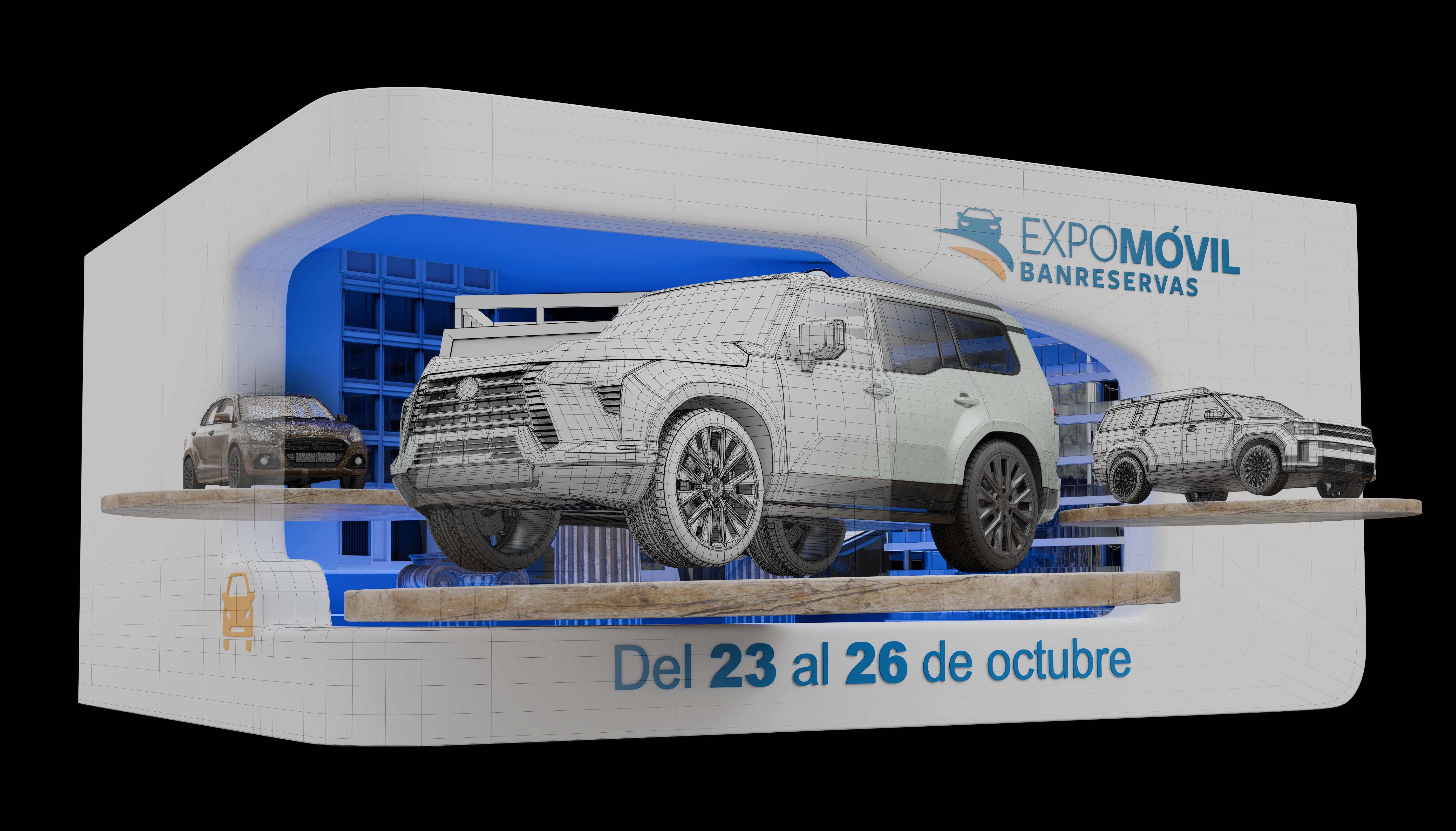 Banco de Reservas — Anamorphic 3D Screen 3d anamorphic animation branding motion graphics