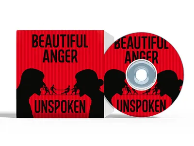 Unspoken Album Cover album branding album cover anger artistic cover cd cover concept art cover design creative artwork design emotional art graphic design indie music minimal moody art music artwork music branding spoken word typography unspoken visual storytelling