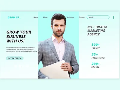 Digital Marketing Agency Website UI Design agency website business website homepage design landing page ui design ui ux design website design