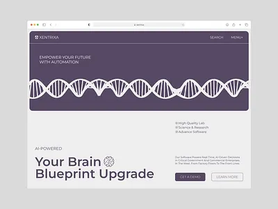 Genetic Website ai website animation brain brain website branding creative website genetic genetic website graphic design human brain website minimal design minimal website modern website motion graphics typhography design ui website