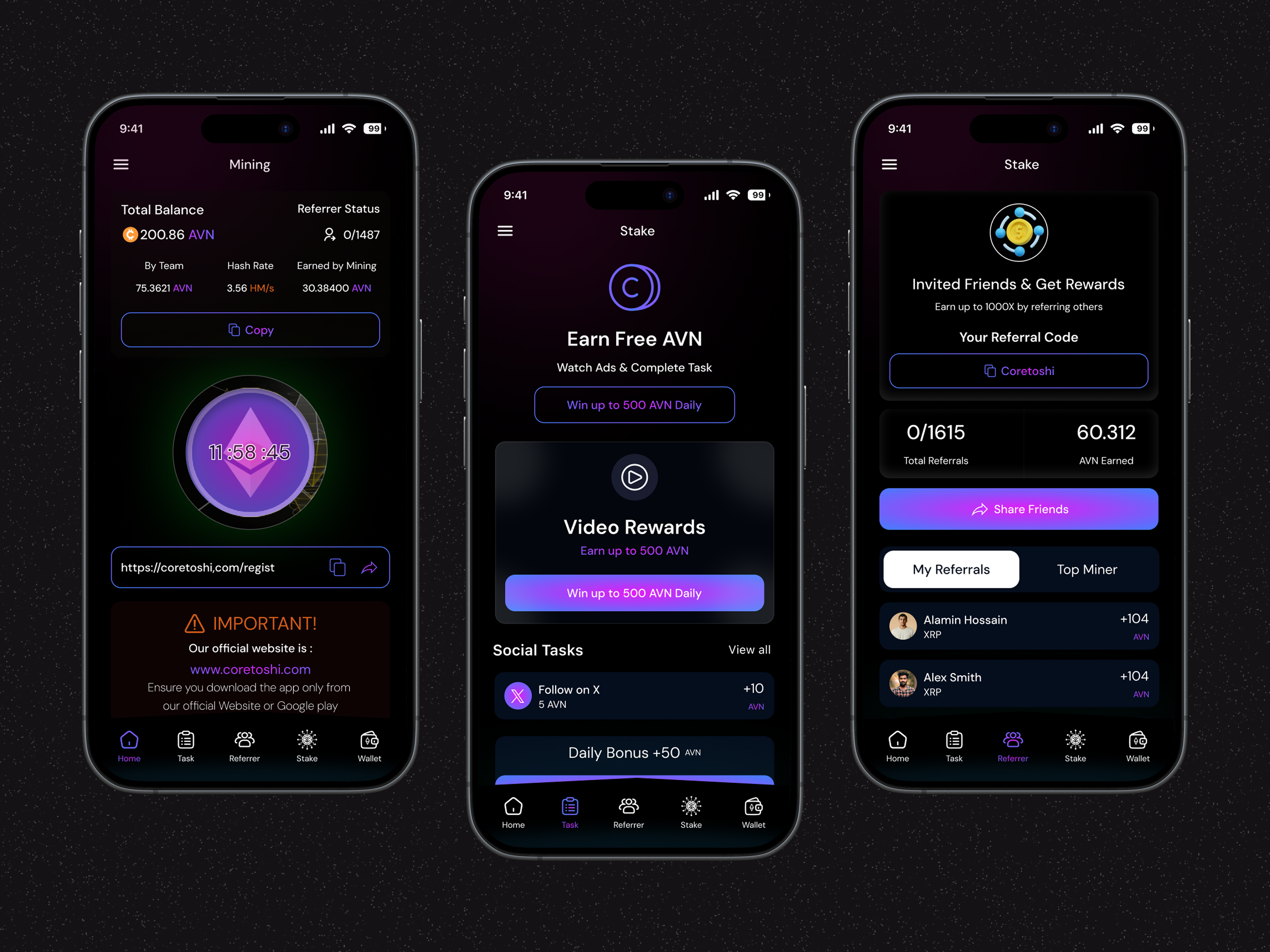 Crypto Mining & Staking Mobile App UI Design. by MaMuN AhAmEd on Dribbble