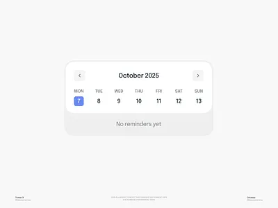 Reminders concept graphic design interface product design ui widget