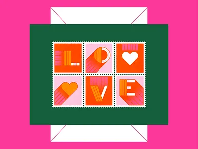 With Love Rework adobeillustrator colour design fyp hearts illustration lettering pink type ukillustrator valentines wip