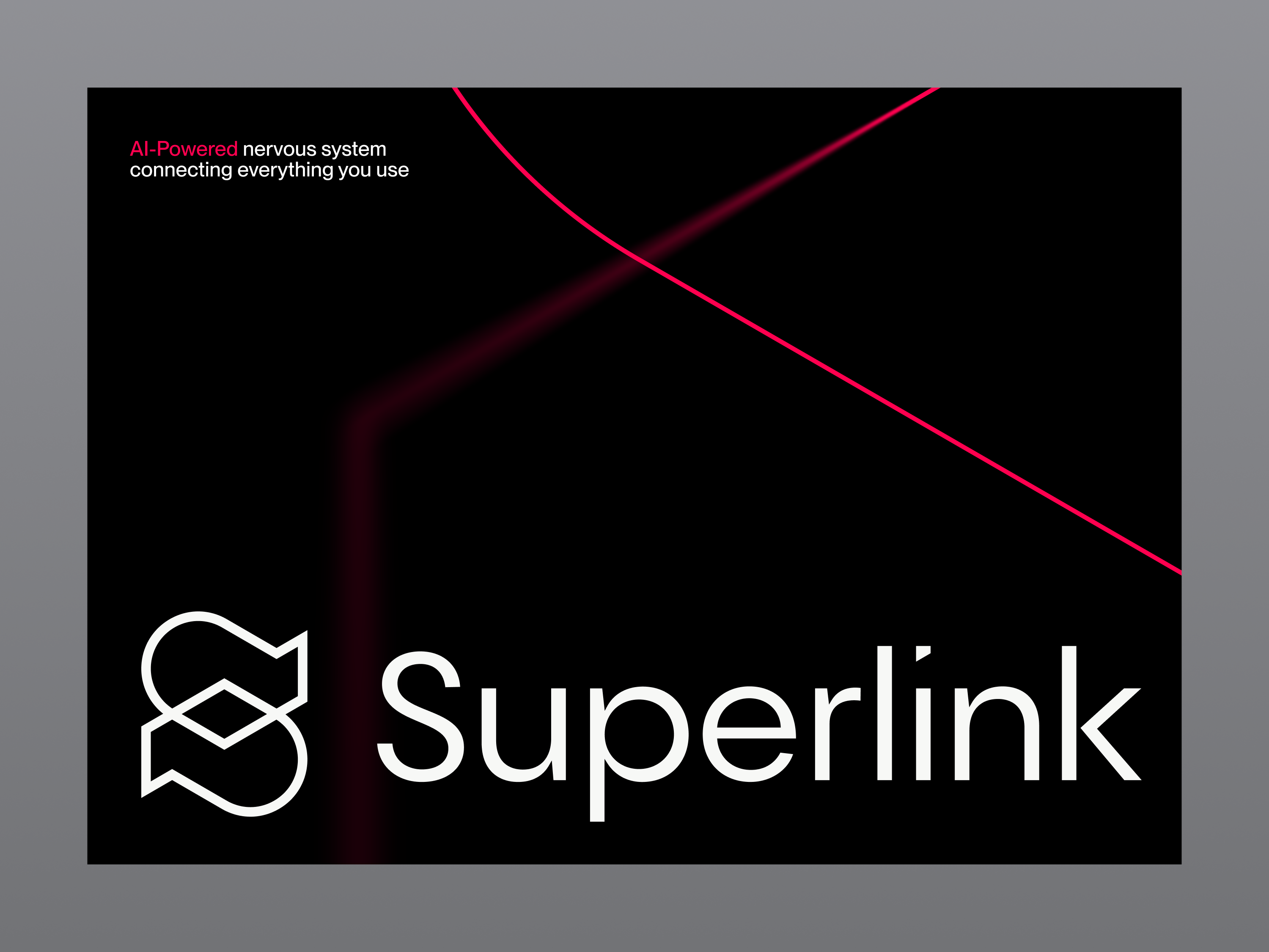 Superlink — AI Workflow Automation ai automation ai tech ai workflows artificial intelligence automation brand identity branding dark branding dark hero dark ui geometric logo hero design logotype minimalist logo modern branding modern tech startup superlink tech logo visual identity