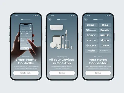 Smart Home Controller · Onboarding · Mobile App aceess android app automation brands climate control device home ios manage mobile ob onboarding paywall room smart steps ui ux