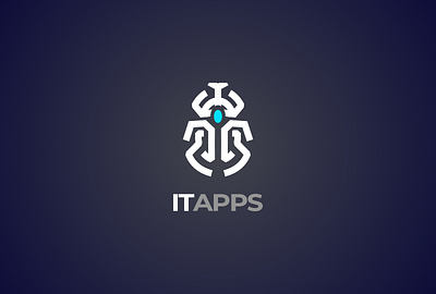IT APPS Logo application branding caporaider design it logo logo
