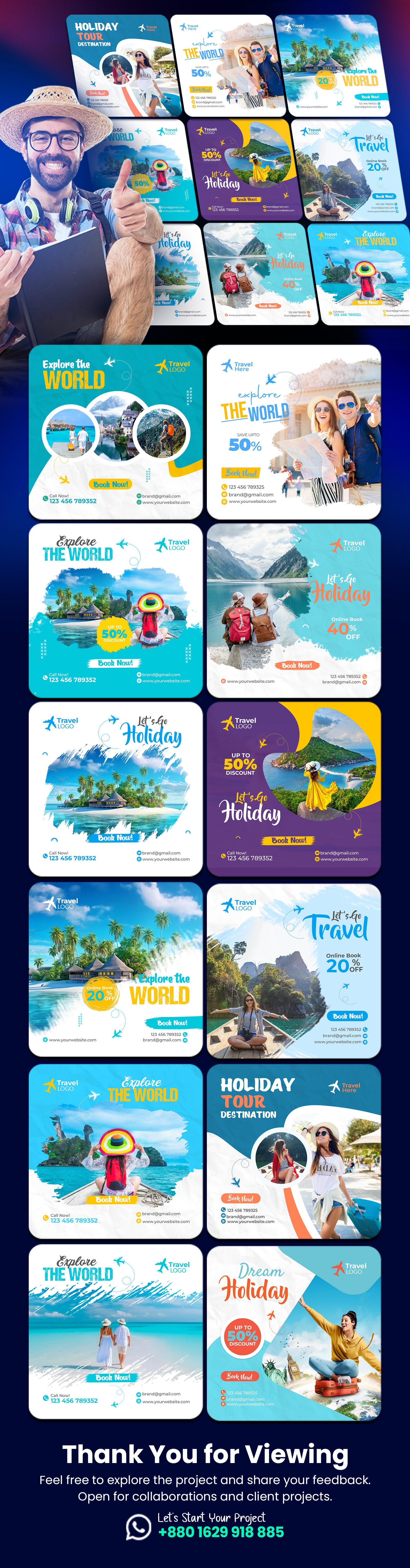 ✈️ Travel Agency Social Media Design ad design branding content design creative design destination design digital marketing facebook post graphic design holiday package instagram post marketing design social media design tour operator tourism travel agency travel design travel marketing travel social media visual design