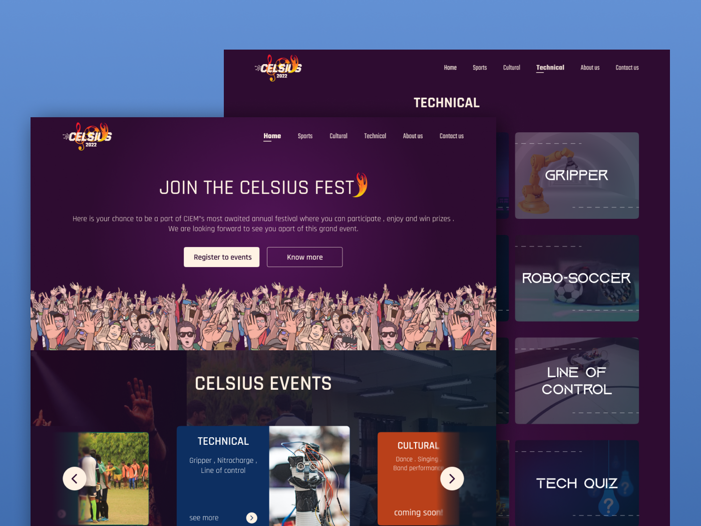 College Fest Website Templates Free Download