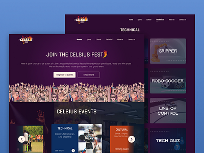 College Fest Website Design animation fest festival ui uidesign uidesigning website