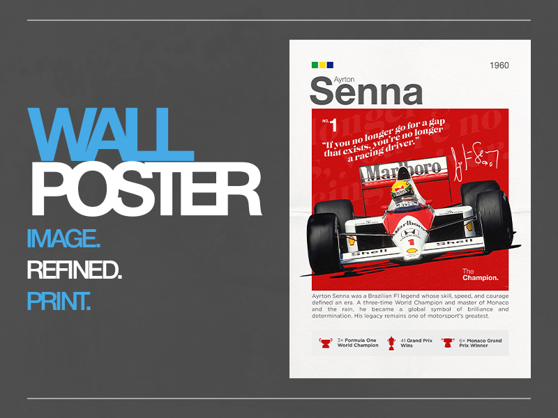 Sports Legends Wall Posters | Roger Federer & Ayrton Senna athlete legacy athlete tribute ayrton senna poster editorial sports design f1 wall art formula 1 poster graphic design inspiration legendary athletes minimal poster design modern wall art print poster design roger federer poster sports branding sports graphic design sports icons sports illustration sports poster sports wall art tennis wall poster wall poster design