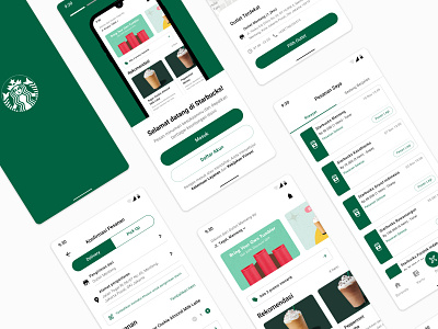 Starbucks Indonesia Application Redesign Concept android app app app design clean delivery design food food app mobile mobile app ui ux