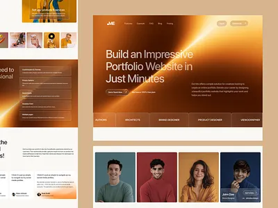 Portfolio Builder Website Design creative portfolio design design system freelance portfolio landing page personal branding portfolio builder portfolio builder website portfolio website ui user experience ux web platform web ui website design