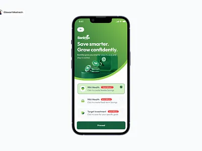 Create Savings Plan -Bank9ja Mobile App app clean finance fintech investment savings ui ux
