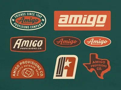 Type Design | Amigo Provisions Co. adventure branding outdoors retro retro type texas type typography vintage vintage type western