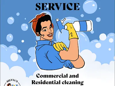 Silvia's cleaning service ig content creation posts branding design graphic design illustration logo typography