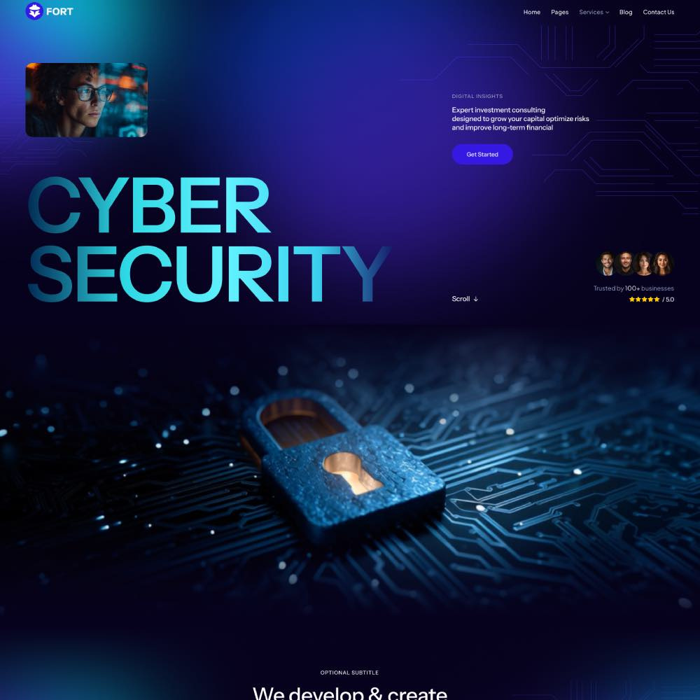 Fort - Cyber Security & Data Protection WordPress Theme blog design illustration ui web design webdesign wordpress wordpress design wordpress theme wordpress themes