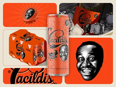 Cerveja Cacildis beer brand branding cacildis illustration logo portrait retro rio de janeiro vector vintage